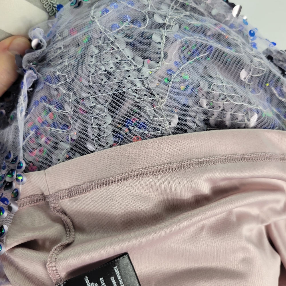 NWT Torrid Mini Sequin Mesh Shift Dress Purple Size 1X/14-16 - Picture 14 of 16